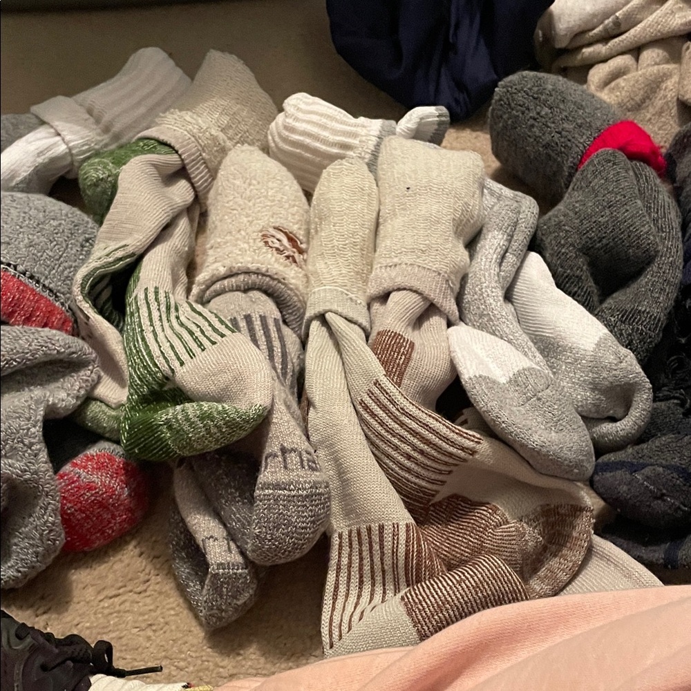 Men's Assorted warm Socks - Gray, White, Green